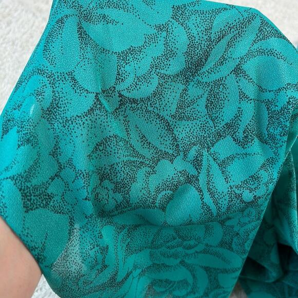 Vintage 80s Unbranded drop waist secretary day dress, size 10 petite - Picture 9 of 9